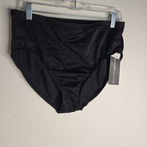 Black high-waisted swim bottom size 12 nwt